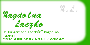 magdolna laczko business card